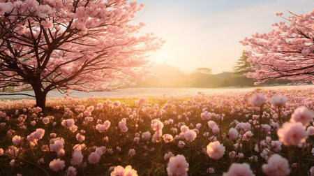 Springtime Cherry Blossom Splendor - AI Generatedの素材