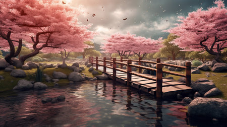 Springtime Cherry Blossom Splendor - AI Generatedの素材