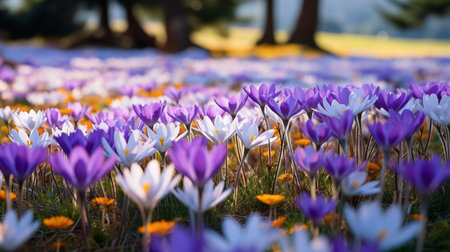 Autumn Wildflower Meadow Charm - AI Generatedの素材