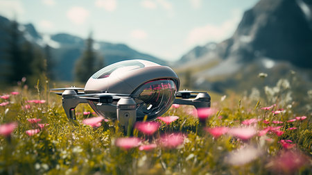 AI Driving the Future: Autonomous Vehicles AI Generatedの素材