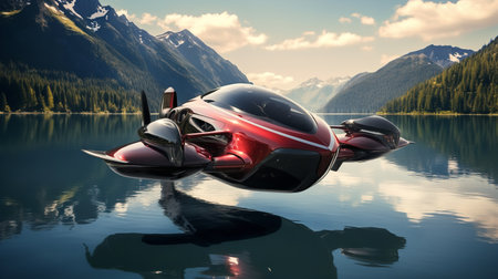 AI Driving the Future: Autonomous Vehicles AI Generatedの素材