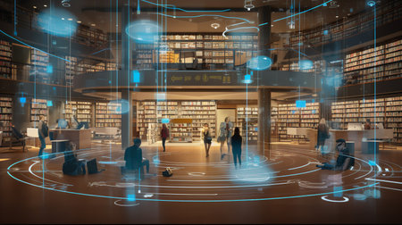 Digital Twin AI Simulation Technology AI Generatedの素材