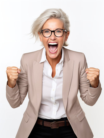 Female Business Manager in Corporate Setting, AI Generatedの素材
