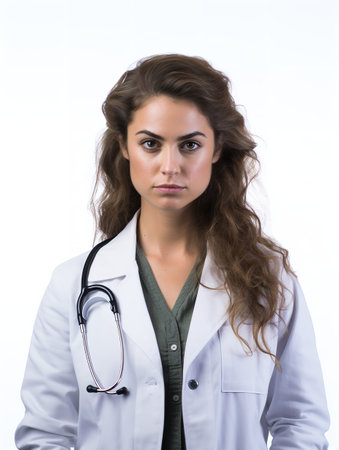 Female Doctor with Stethoscope, AI Generatedの素材