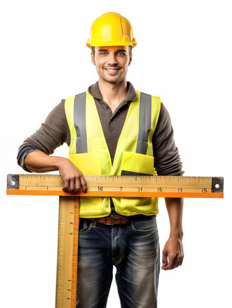 Talented Female Carpenter in Workshop, AI Generatedの素材