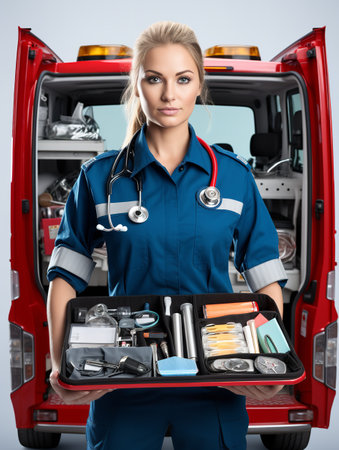 Committed Female Paramedic, AI Generatedの素材