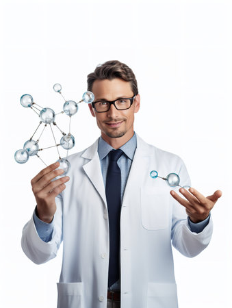 Male Scientist Conducting Research, AI Generatedの素材