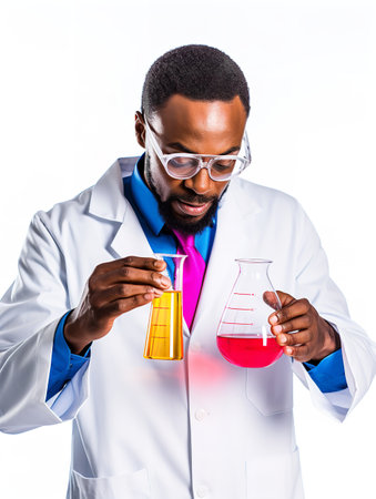 Male Scientist Conducting Research, AI Generatedの素材