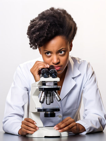 Innovative Female Scientist in Lab, AI Generatedの素材