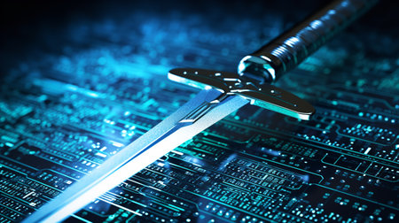 AI-Enhanced Cybersecurity Threat Detection AI Generatedの素材