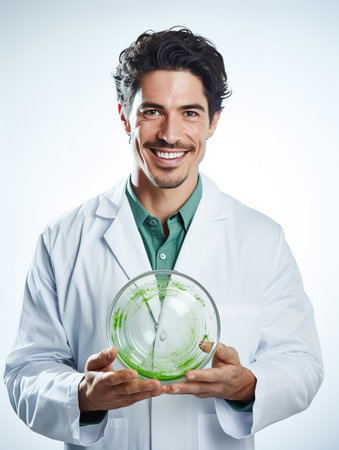 Male Scientist Conducting Research, AI Generatedの素材