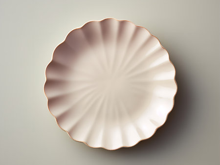 Elegant Ceramic Plate Mockup for Dining and Decor - AI Generatedの素材