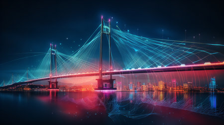 Digital Twin AI Simulation Technology AI Generatedの素材