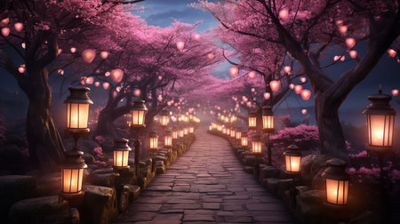 Springtime Cherry Blossom Splendor - AI Generatedの素材