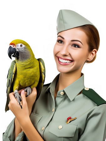 Caring Female Zookeeper, AI Generatedの素材