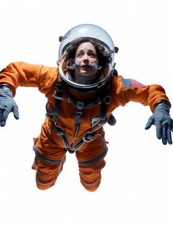 Pioneering Female Astronaut, AI Generatedの素材