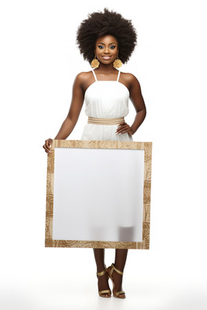 Female African Model, Signboard Display, AI Generatedの素材