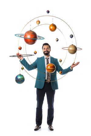 Innovative Scientist in Laboratory, AI Generatedの素材