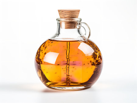 Glass Honey Jar Sweet Natural Isolated on White Background AI Generatedの素材