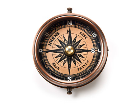Compass Pointing North Direction and Purpose Isolated on White Background AI Generatedの素材