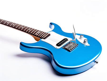 Electric Guitar Music Instrument Isolated on White Background AI Generatedの素材