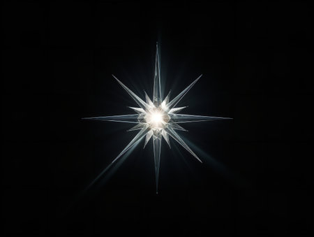 North Star Guiding Through Night Navigation and Hope Isolated on White Background AI Generatedの素材