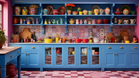 Global Bohemian Chic Kitchen - A Fusion of Cultures and Colorsの素材