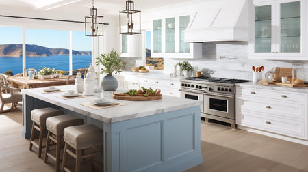 Breezy Coastal Kitchen with Stunning Sea Views - Beachfront Eleganceの素材