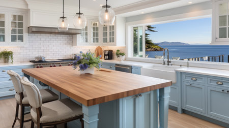 Breezy Coastal Kitchen with Stunning Sea Views - Beachfront Eleganceの素材
