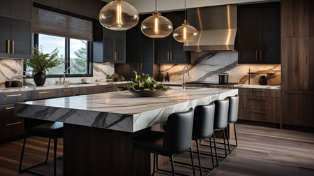 Oceanfront Opulence: Contemporary Coastal Kitchen with Breathtaking Viewsの素材