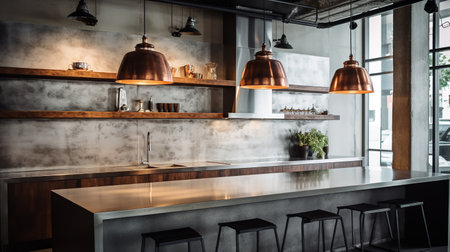 Edgy Industrial Kitchen with Bold Metallic Accents - Urban Chicの素材