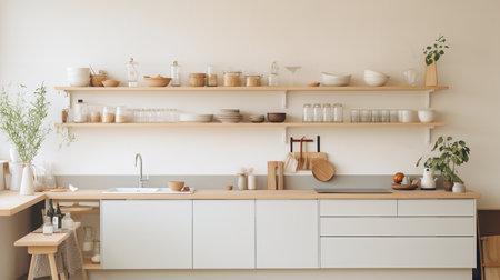 Eco-Friendly Scandinavian Kitchen: Minimalist Design with Sustainable Touchesの素材