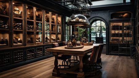 Wine Lover's Dream: Sophisticated Kitchen with Custom Wine Storageの素材