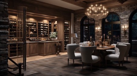 Wine Lover's Dream: Sophisticated Kitchen with Custom Wine Storageの素材