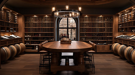 Wine Lover's Dream: Sophisticated Kitchen with Custom Wine Storageの素材