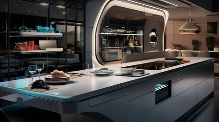 Next-Gen Smart Kitchen: Sleek Automation & Cutting-Edge Designの素材
