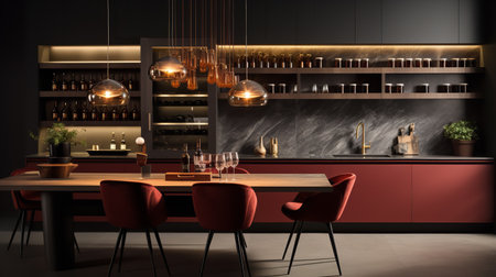 Wine Lover's Dream: Sophisticated Kitchen with Custom Wine Storageの素材