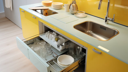 Compact Urban Kitchen: Space-Saving Solutions for Stylish Efficiencyの素材