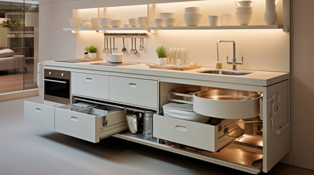 Compact Urban Kitchen: Space-Saving Solutions for Stylish Efficiencyの素材