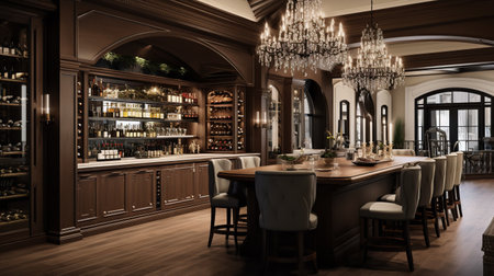 Wine Lover's Dream: Sophisticated Kitchen with Custom Wine Storageの素材
