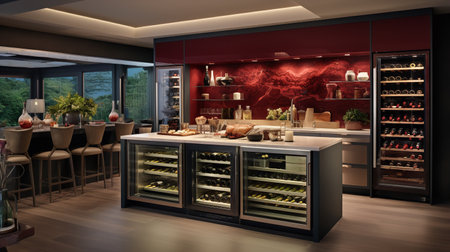 Wine Lover's Dream: Sophisticated Kitchen with Custom Wine Storageの素材