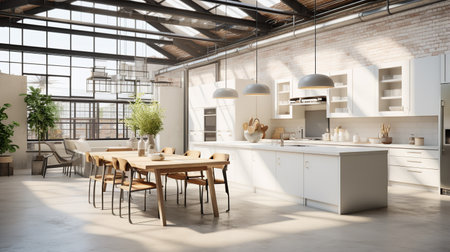 Eclectic Loft Kitchen: Exposed Architectural Beauty and Creative Mixの素材