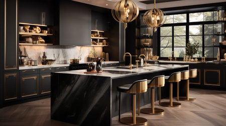 Glamor and Elegance: Kitchen Design with Luxurious Art Deco Elementsの素材