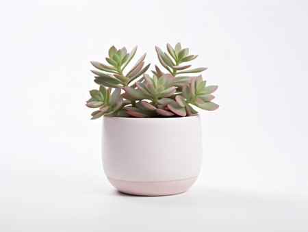 Succulent Plant Pot Greenery Isolated on White Background AI Generatedの素材
