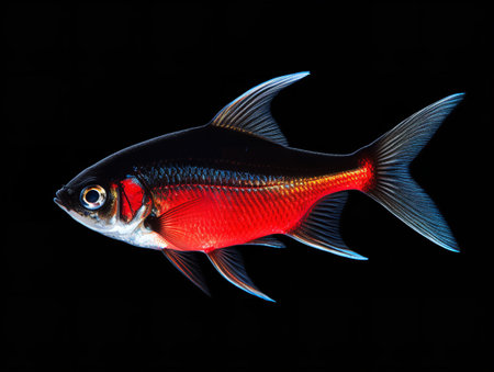 Exotic Tropical Fish Aquarium Marine Life Isolated on White Background AI Generatedの素材