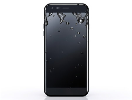 Sleek Modern Smartphone Tech Isolated on White Background AI Generatedの素材
