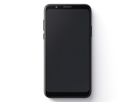 Sleek Modern Smartphone Tech Isolated on White Background AI Generatedの素材