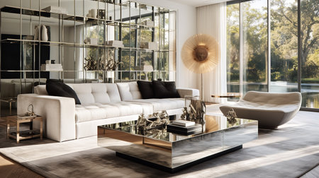 Decadent Glamour: Art Deco Inspired Living Room with Luxurious Touchesの素材