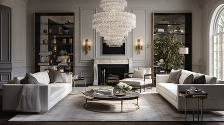 Decadent Glamour: Art Deco Inspired Living Room with Luxurious Touchesの素材