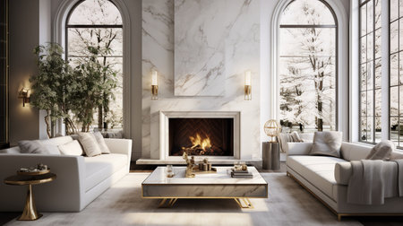 Decadent Glamour: Art Deco Inspired Living Room with Luxurious Touchesの素材